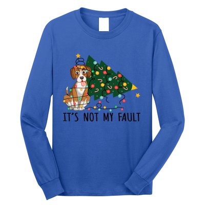 Xmas Tree Lights It Is Not My Fault Beagle Dog Christmas Cool Gift Long Sleeve Shirt