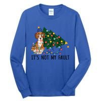 Xmas Tree Lights It Is Not My Fault Beagle Dog Christmas Cool Gift Tall Long Sleeve T-Shirt