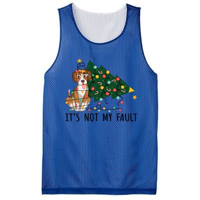 Xmas Tree Lights It Is Not My Fault Beagle Dog Christmas Cool Gift Mesh Reversible Basketball Jersey Tank