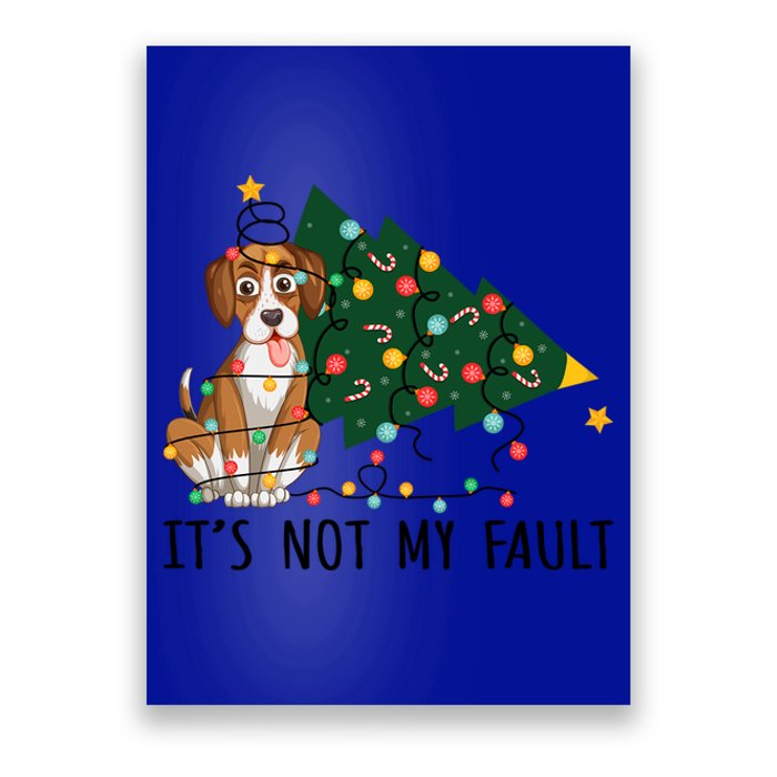 Xmas Tree Lights It Is Not My Fault Beagle Dog Christmas Cool Gift Poster