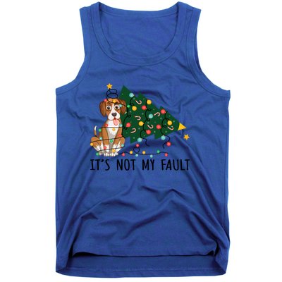 Xmas Tree Lights It Is Not My Fault Beagle Dog Christmas Cool Gift Tank Top