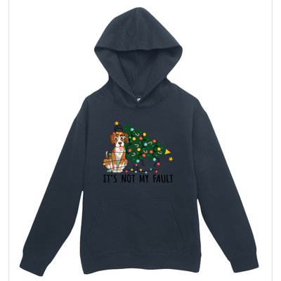 Xmas Tree Lights It Is Not My Fault Beagle Dog Christmas Cool Gift Urban Pullover Hoodie