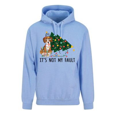 Xmas Tree Lights It Is Not My Fault Beagle Dog Christmas Cool Gift Unisex Surf Hoodie