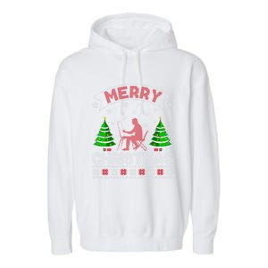 Xmas Tree Lighting Artist Ugly Christmas Meaningful Gift Garment-Dyed Fleece Hoodie