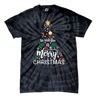 Xmas Tree Merry Christmas Tie-Dye T-Shirt