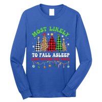 Xmas Tree Most Likely To Fall Asleep First Waiting For Santa Gift Long Sleeve Shirt