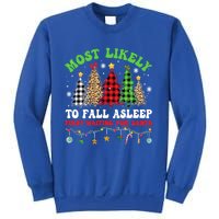 Xmas Tree Most Likely To Fall Asleep First Waiting For Santa Gift Sweatshirt