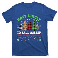 Xmas Tree Most Likely To Fall Asleep First Waiting For Santa Gift T-Shirt