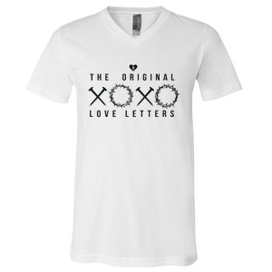 Xoxo The Original Love Letters Christian Faith Easter V-Neck T-Shirt