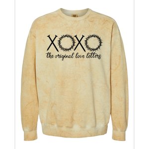 Xoxo The Original Love Letters Easter Christian Colorblast Crewneck Sweatshirt