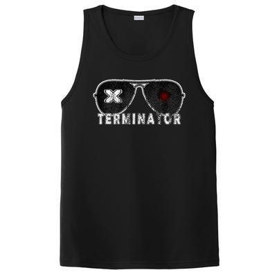 X Terminator Pest Control Sunglasses Vintage Retro Black PosiCharge Competitor Tank