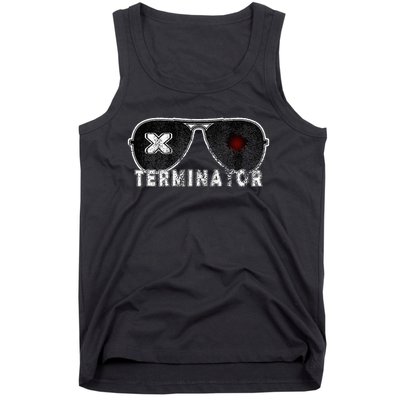 X Terminator Pest Control Sunglasses Vintage Retro Black Tank Top