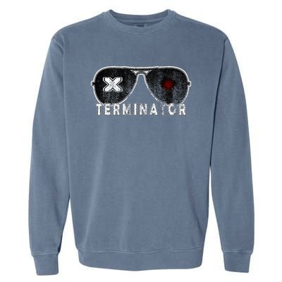 X Terminator Pest Control Sunglasses Vintage Retro Black Garment-Dyed Sweatshirt