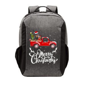 Xmas Tree Rottweiler Dog Riding Red Truck Merry Christmas Cool Gift Vector Backpack