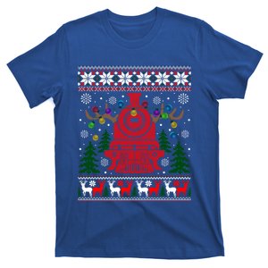 Xmas Train Reindeer Christmas Railroad Ugly Sweater Gift T-Shirt