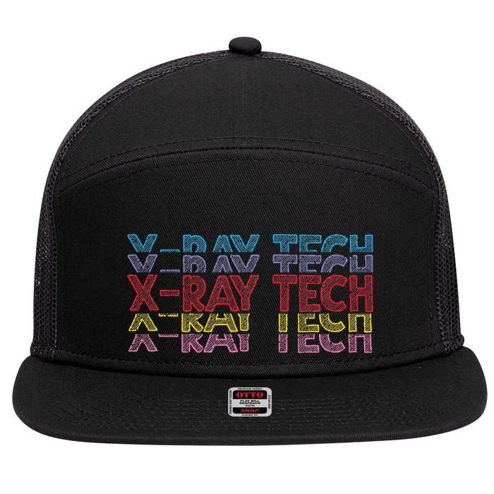 Xray Tech Rad Technician Radiologist Technologist Radiology 7 Panel Mesh Trucker Snapback Hat