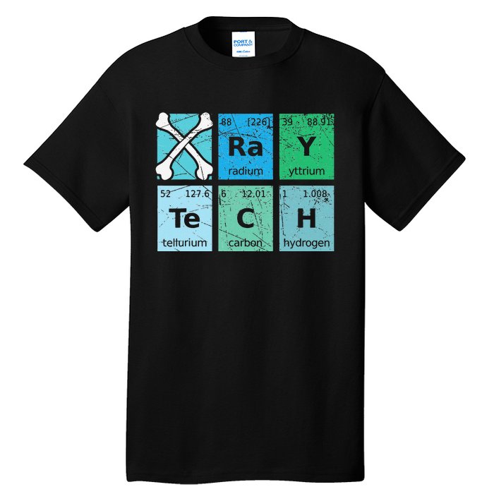 XRay Tech Radiologist Rad Tech Radiology Periodic Table Tall T-Shirt