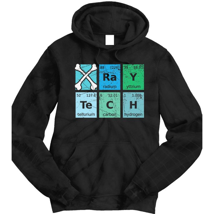 XRay Tech Radiologist Rad Tech Radiology Periodic Table Tie Dye Hoodie