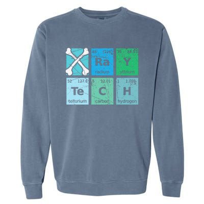 XRay Tech Radiologist Rad Tech Radiology Periodic Table Garment-Dyed Sweatshirt