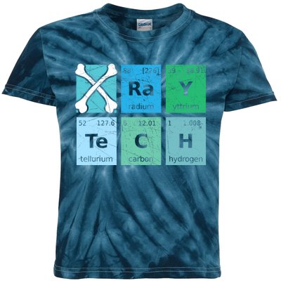 Xray Tech Radiologist Rad Tech Radiology Periodic Table Kids Tie-Dye T-Shirt