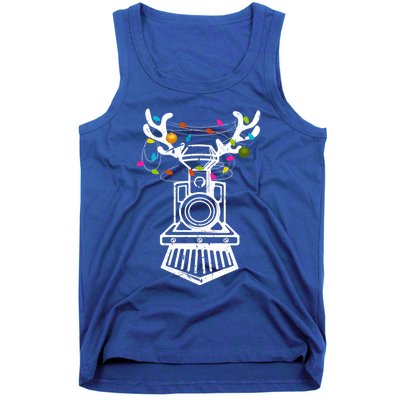 Xmas Train Reindeer Christmas Railroad Gift Tank Top