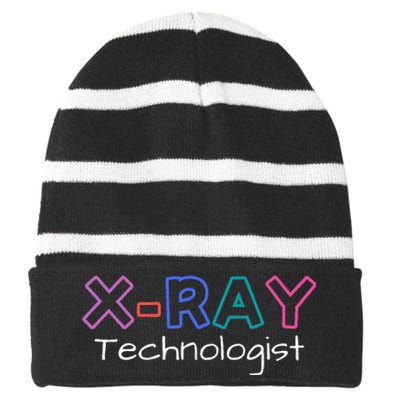 Xray Technologist Rad Tech Mri Technologist Striped Beanie with Solid Band