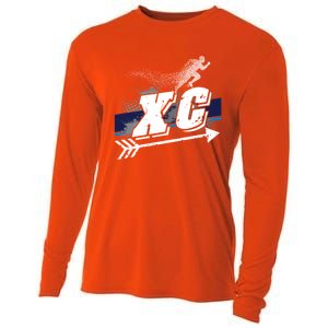 Xc Trail Runner Coaches Trainers Team Running Distance Meaningful Gift Cooling Performance Long Sleeve Crew