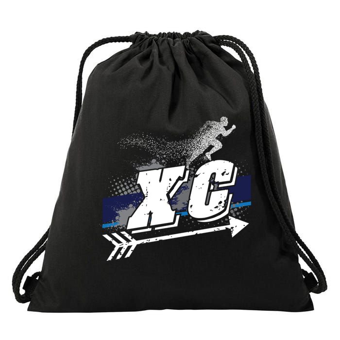 Xc Trail Runner Coaches Trainers Team Running Distance Meaningful Gift Drawstring Bag