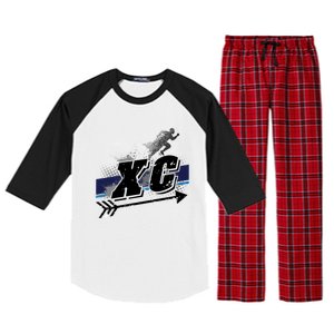 Xc Trail Runner Coaches Trainers Team Running Distance Meaningful Gift Raglan Sleeve Pajama Set