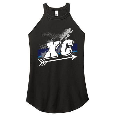 Xc Trail Runner Coaches Trainers Team Running Distance Meaningful Gift Women's Perfect Tri Rocker Tank