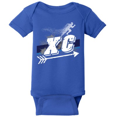 Xc Trail Runner Coaches Trainers Team Running Distance Meaningful Gift Baby Bodysuit