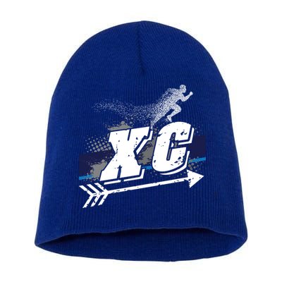 Xc Trail Runner Coaches Trainers Team Running Distance Meaningful Gift Short Acrylic Beanie