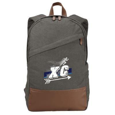 Xc Trail Runner Coaches Trainers Team Running Distance Meaningful Gift Cotton Canvas Backpack