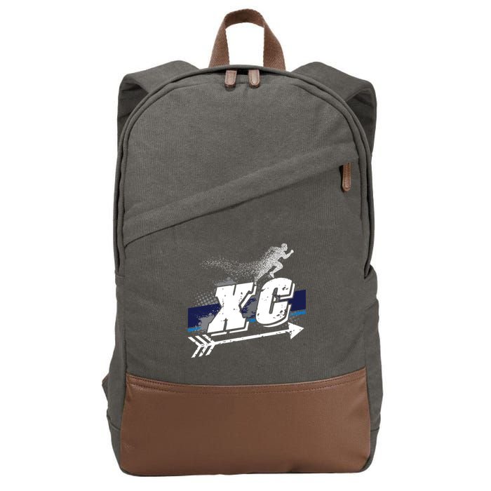 Xc Trail Runner Coaches Trainers Team Running Distance Meaningful Gift Cotton Canvas Backpack