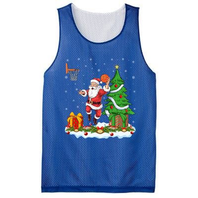 Xmas Tree Santa Playing Basketball Christmas Gift Mesh Reversible Basketball Jersey Tank