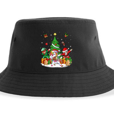 Xmas Tree Santa Claus Elf Unicorn Dabbing Christmas Meaningful Gift Sustainable Bucket Hat