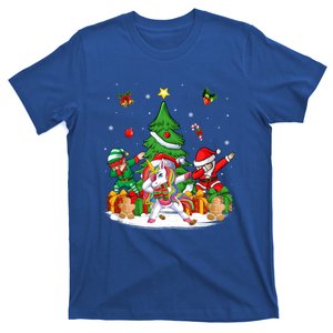 Xmas Tree Santa Claus Elf Unicorn Dabbing Christmas Meaningful Gift T-Shirt