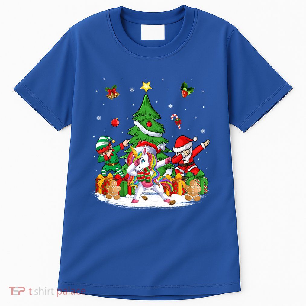 Xmas Tree Santa Claus Elf Unicorn Dabbing Christmas Meaningful Gift Tall T-Shirt