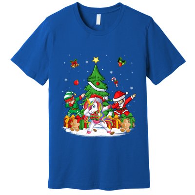 Xmas Tree Santa Claus Elf Unicorn Dabbing Christmas Meaningful Gift Premium T-Shirt
