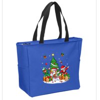 Xmas Tree Santa Claus Elf Unicorn Dabbing Christmas Meaningful Gift Zip Tote Bag