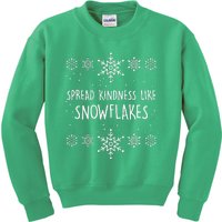 Xmas Themed Spread Kindness Like Snowflakes Merry Christmas Kids Sweatshirt