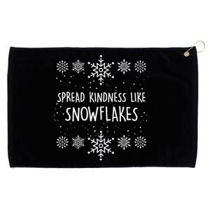 Xmas Themed Spread Kindness Like Snowflakes Merry Christmas Grommeted Golf Towel