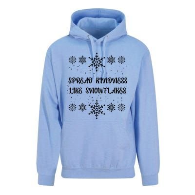 Xmas Themed Spread Kindness Like Snowflakes Merry Christmas Gift Unisex Surf Hoodie