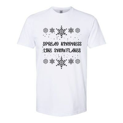 Xmas Themed Spread Kindness Like Snowflakes Merry Christmas Gift Softstyle CVC T-Shirt