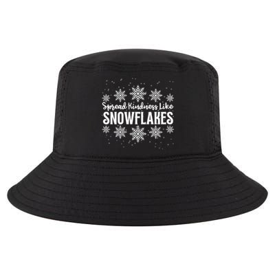 Xmas Themed Spread Kindness Like Snowflakes Merry Christmas Cool Comfort Performance Bucket Hat