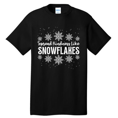 Xmas Themed Spread Kindness Like Snowflakes Merry Christmas Tall T-Shirt