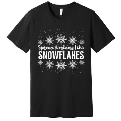 Xmas Themed Spread Kindness Like Snowflakes Merry Christmas Premium T-Shirt