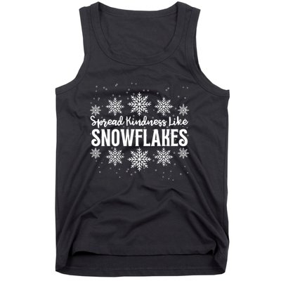 Xmas Themed Spread Kindness Like Snowflakes Merry Christmas Tank Top