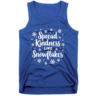 Xmas Themed Spread Kindness Like Snowflakes Positive Message Gift Tank Top