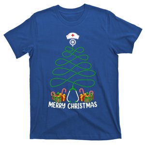 Xmas Tree Stethoscope Er Nursing Nurse Merry Christmas Funny Gift T-Shirt